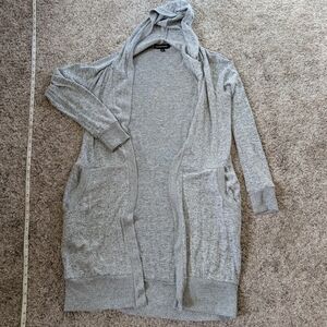 Inspired Hearts Light Gray Hooded Cardigan